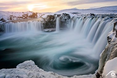 godafoss Goðafoss islande iceland photographie photography trip travel voyage nikon d810 europe nature paysage landscape hiver winter cascade waterfall long exposure, pose longue voyages photographie ice snow